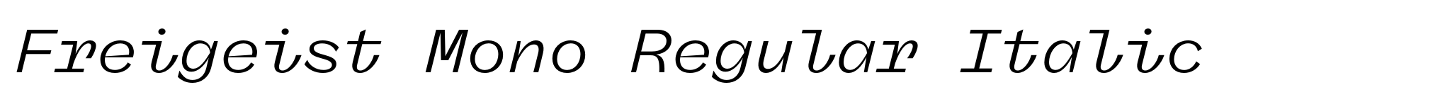 Freigeist Mono Regular Italic image